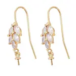 Brass Micro Pave Cubic Zirconia Earring Hooks
