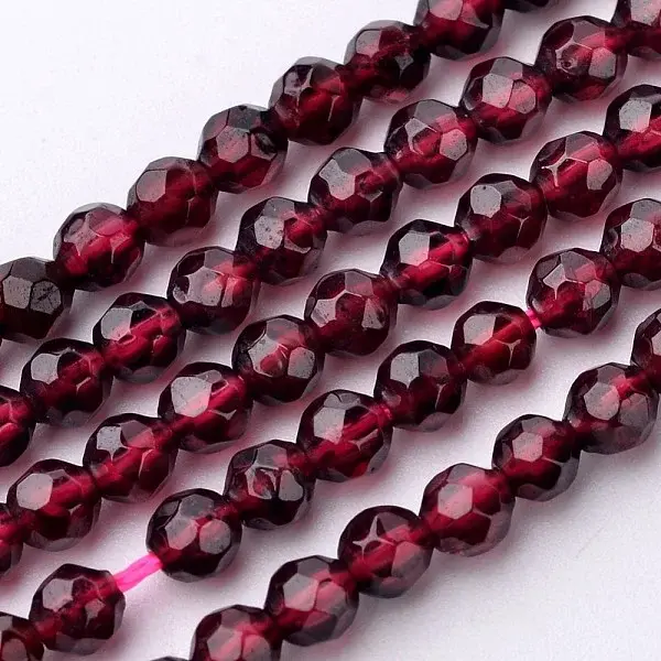 Natural Garnet Bead Strands