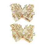 Brass Micro Pave Clear Cubic Zirconia Beads