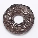 Feng Shui Natural Ice Crystal Obsidian Carven Pendants