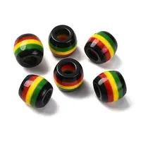 Opaque Stripe Resin European Beads