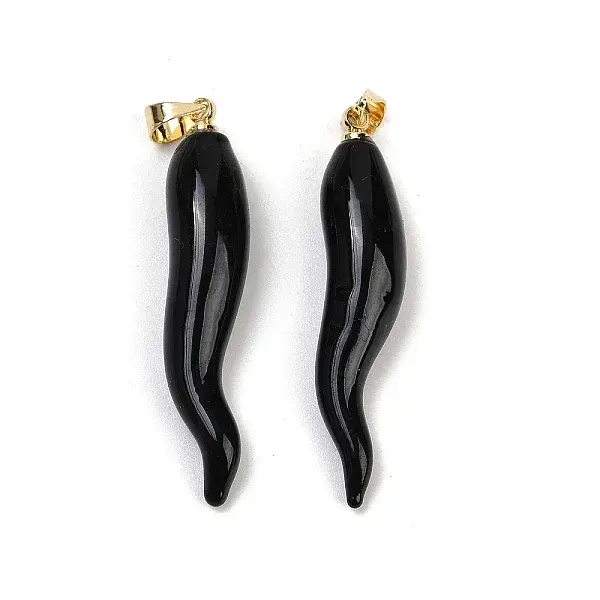 Handmade Lampwork with Brass Pendants