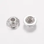 Brass Micro Pave Cubic Zirconia Bead Cap