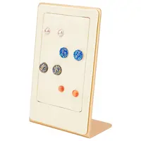 Metal Slant Back Earring Display Stands with with Microfiber