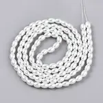 Baking Painted Pearlized Glass Pearl Bead Strands