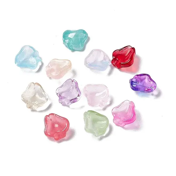 Transparent Spray Painted Glass Pendants