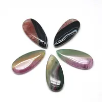 Natural Brazil Crackle Agate Pendants