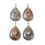 Natural Black Moonstone Pendants