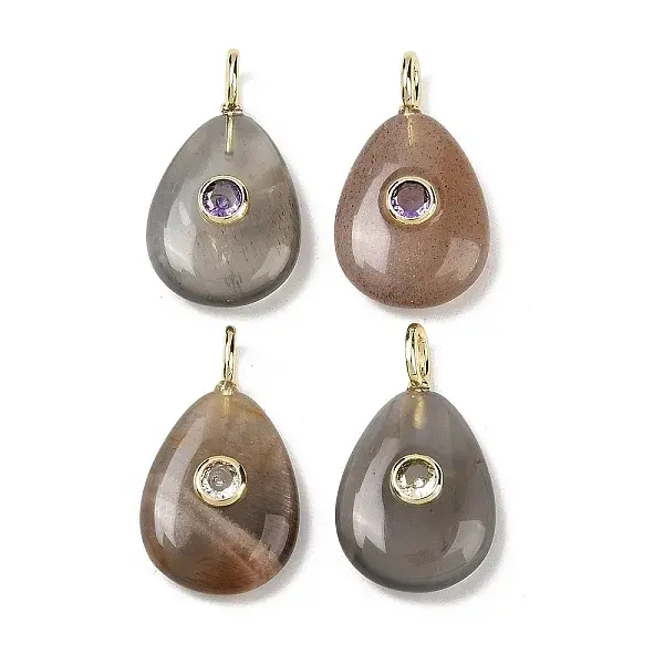 Natural Black Moonstone Pendants