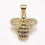 Brass Micro Pave Cubic Zirconia Pendants