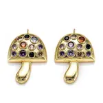 Autumn Theme Brass Micro Pave Cubic Zirconia Pendants