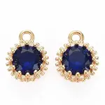 Brass Micro Pave Cubic Zirconia Charms