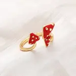 Brass Enamel Open Cuff Rings for Women