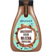 Allnature Arašídový krém s mléčnou čokoládou ořechová pomazánka s čokoládou 260 g