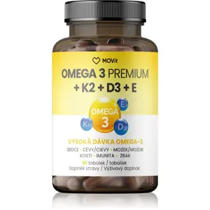 Movit Energy Omega 3 Premium +K2+D3+E tobolky pro normální činnost srdce a mozku 90 cps