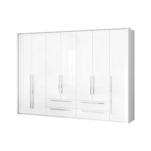Sedmidveřová skříň tiana-bílá - p72b/pn s osvětlením