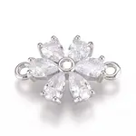 Brass Micro Pave Cubic Zirconia Links