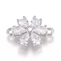 Brass Micro Pave Cubic Zirconia Links