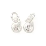 Brass Micro Pave Cubic Zirconia Charms