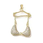 Brass Micro Pave Cubic Zirconia Charms