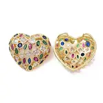 Brass Micro Pave Cubic Zirconia 2-Loop Pendants