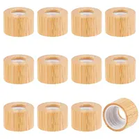 12Pcs Bamboo Cover for DIY Eye Dropper of Essential Oil Bottle