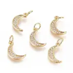 Brass Micro Pave Cubic Zirconia Pendants