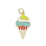 Brass Enamel Ice Cream Pendants