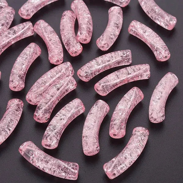 Transparent Crackle Acrylic Beads