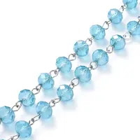 Handmade Electroplate Glass Beaded Chains