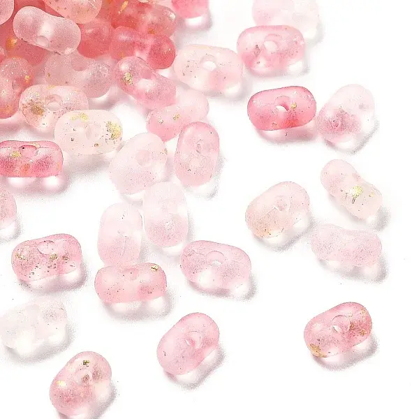 Gradient Color Transparent Frosted Acrylic Beads
