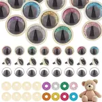 32 Sets 8 Colors Glitter Plastic Craft Doll Eyes