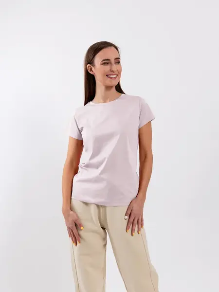 Dámské tričko s kulatým výstřihem Be Lenka Essentials -Powder Pink