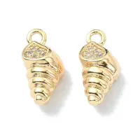 Brass Micro Pave Cubic Zirconia Pendants