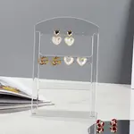 3-Tier Plastic Slant Back Earrings Display Stands