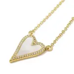 Brass Micro Pave Clear Cubic Zirconia Pendant Necklaces