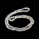 AB Color Plated Electroplate Transparent Glass Beads Strands