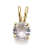 Brass Micro Pave Cubic Zirconia Pendants