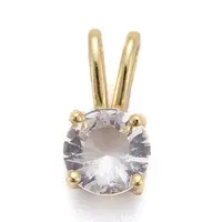 Brass Micro Pave Cubic Zirconia Pendants