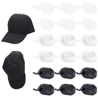 18Pcs 3 Colors Plastic Hat Rack for Wall