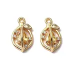 Brass Micro Pave Cubic Zirconia Pendants