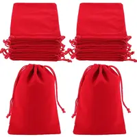 Rectangle Velvet Drawstring Pouches