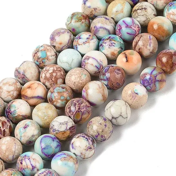 Dyed Natural Regalite/Imperial Jasper/Sea Sediment Jasper Beads Strands