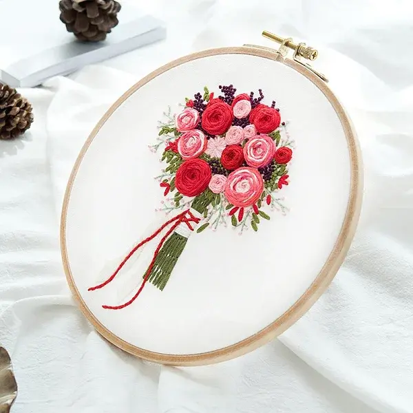Flower Bouquet Pattern 3D Embroidery Starter Kits