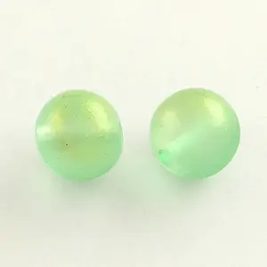 Spray Painted Glass Round Bead Strands