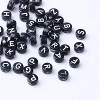 Craft Acrylic Horizontal Hole Letter Beads