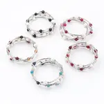 4-Loops Natural Striped Agate/Banded Agate(Dyed) Wrap Bracelets