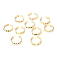 Moon & Sun Golden Enamel Cuff Rings for Women
