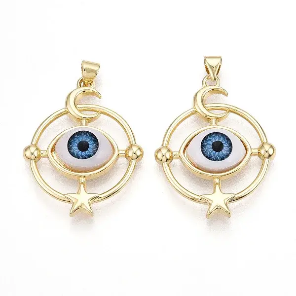 Brass Resin Pendants