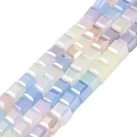 Electroplate Transparent Glass Beads Strands